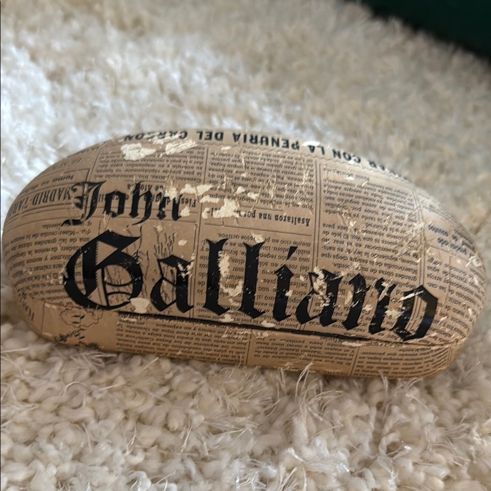 John Galliano Newspaper Print Clutch sunglasses case or for jewels holder